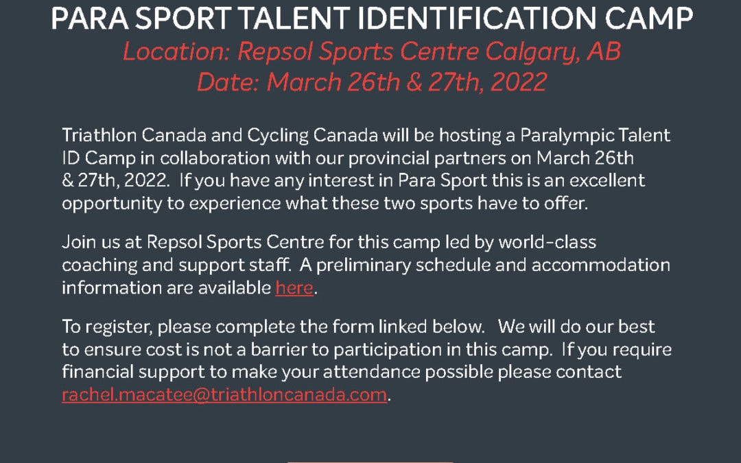 Calgary – Para Sport Talent ID Camp